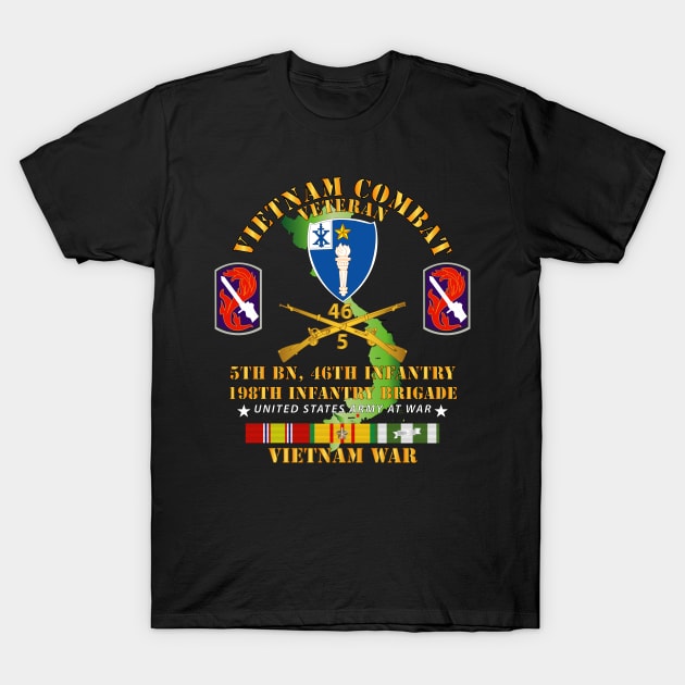 5th Bn 46th Infantry - 198th Infantry Bde w VN SVC T-Shirt by twix123844